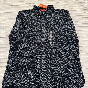 Joe Fresh Black and White Patterned Button Down Shirt
